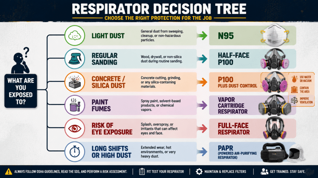 N95 vs Respirator Decision Tree