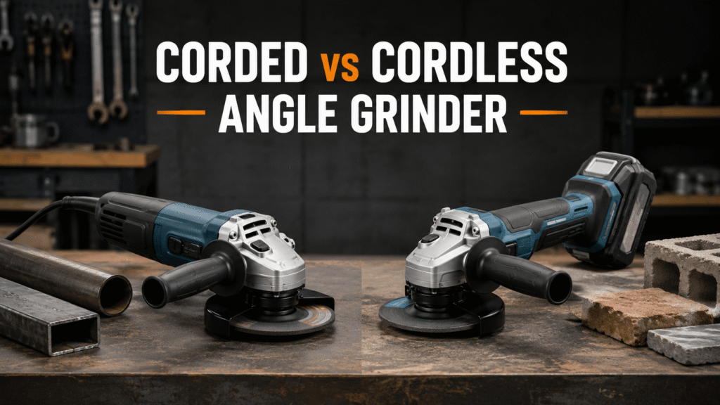 Corded vs cordless angle grinder comparison for DIY and professional use